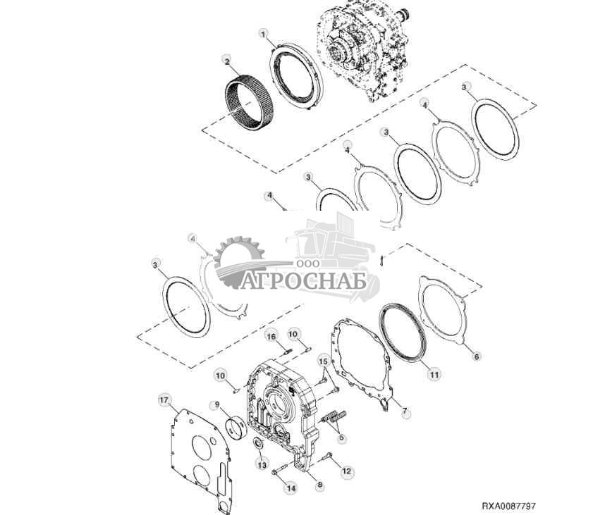 Корпус тормоза заднего хода 
